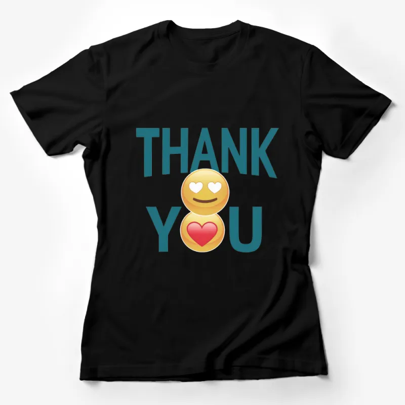 Thank You Emoji T-Shirt, Cute Heart Emoji Graphic Tee, Appreciation Gift, Unisex Tee Female T-Shirt