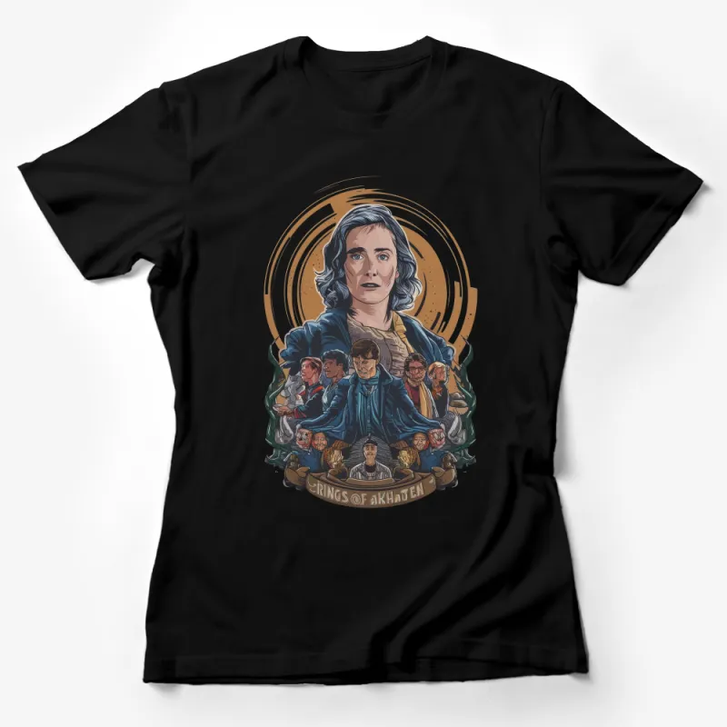 Vintage Sci-Fi Series Inspired T-Shirt, Unique Graphic Tee with Characters, Collector's Item Female T-Shirt