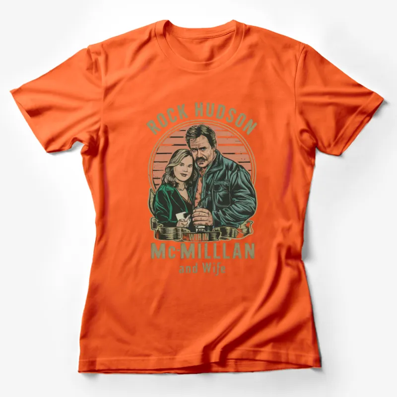 Vintage Rock Hudson McMillan and Wife T-Shirt, Classic TV Show Tee, Retro 70s Television Fan Gift Female T-Shirt