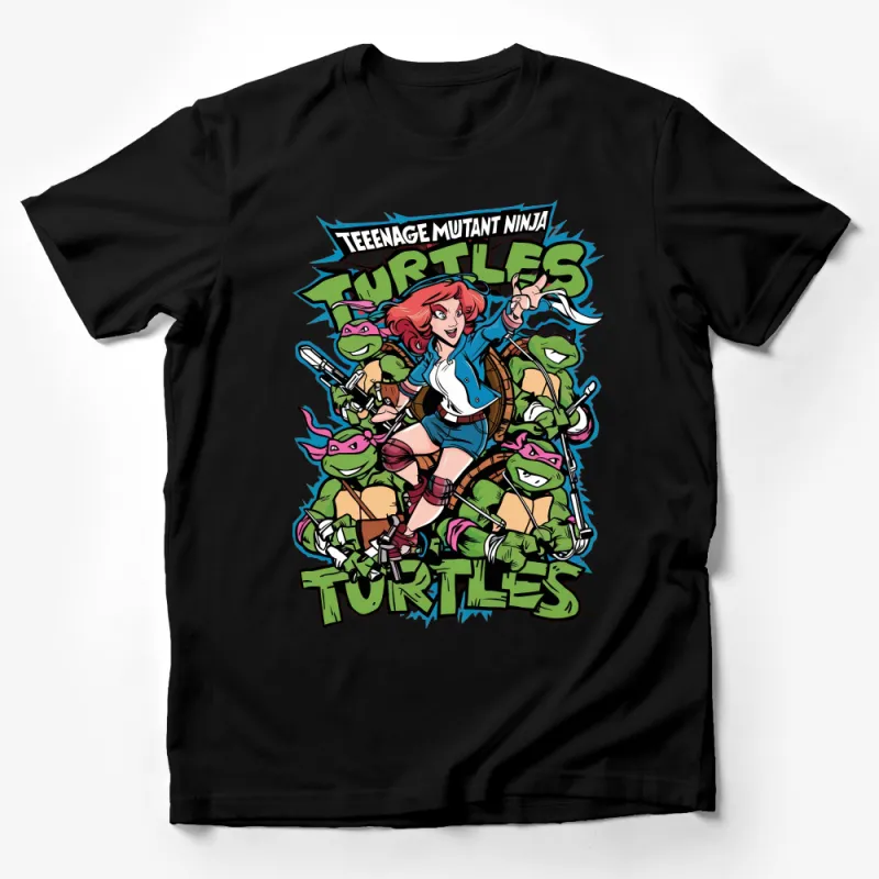 Teenage Mutant Ninja Turtles Graphic T-Shirt, Vintage Style Cartoon Tee, Retro TMNT Fan Shirt for All Ages Male T-Shirt