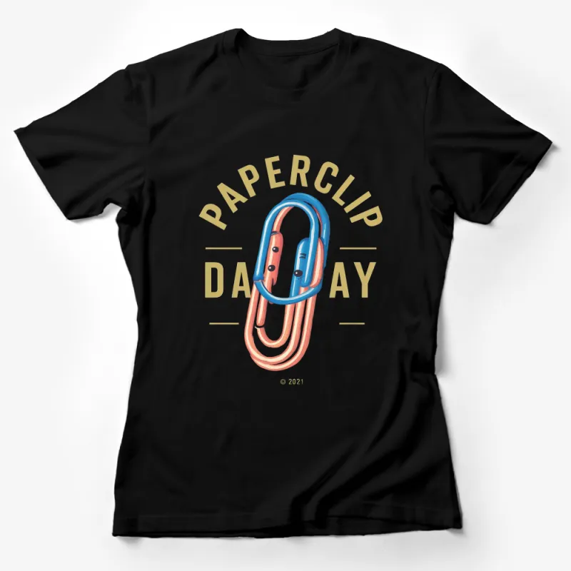 Paperclip Day 2021 Graphic T-Shirt, Colorful Office Supply Design, Unisex Casual Tee, Gift for Coworkers Female T-Shirt