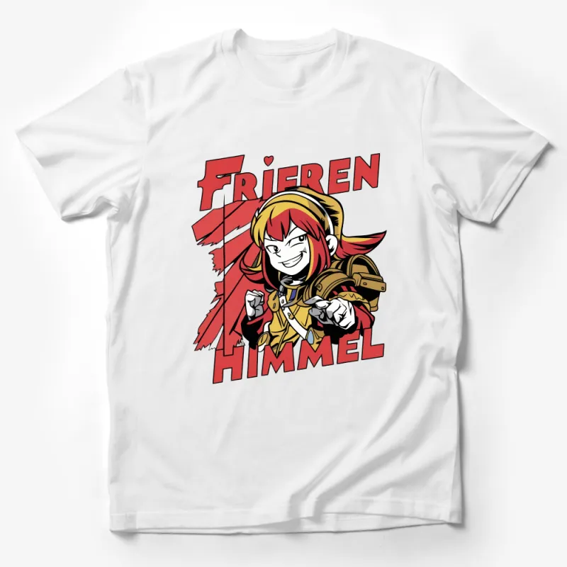 Frieren Himmel Anime T-Shirt, Colorful Manga Character Graphic Tee, Unisex Casual Shirt, Anime Lover Gift Male T-Shirt