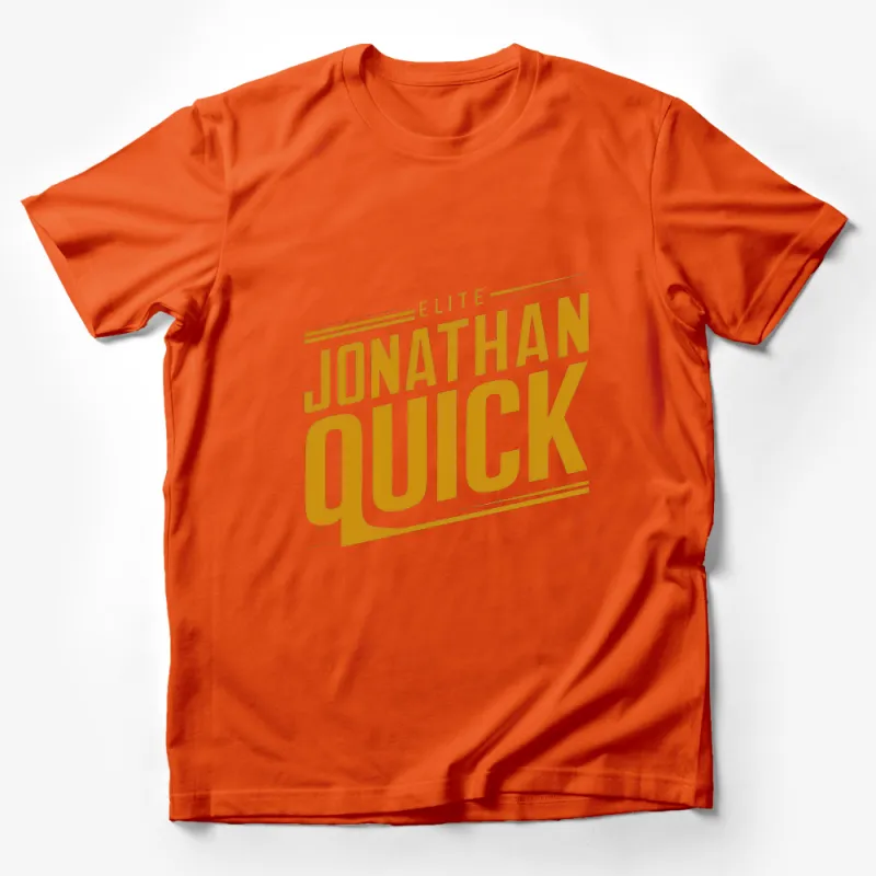 Jonathan Quick Elite T-Shirt, Bold Yellow Graphic Tee, Sports Fan Apparel, Unique Casual Wear Male T-Shirt