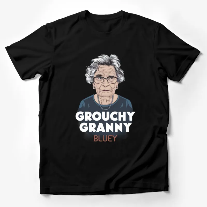 Grouchy Granny Bluey Humorous Graphic T-Shirt, Funny Grandma Gift, Cool Elderly Lady Tee Male T-Shirt