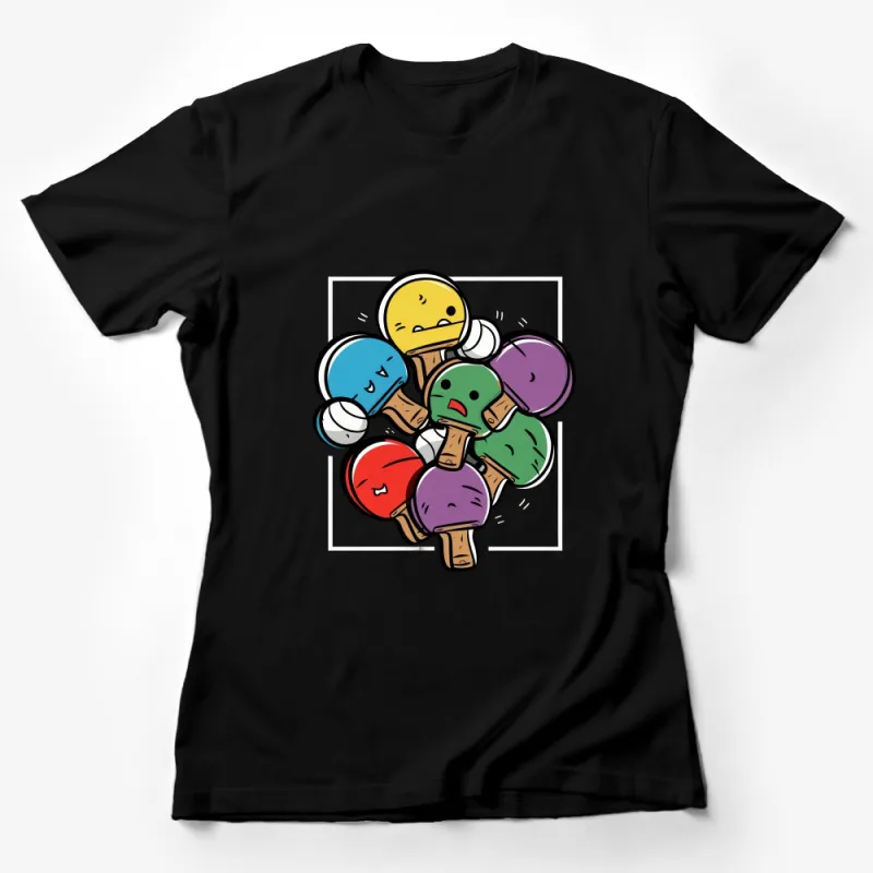 Colorful Ice Cream Cones Graphic T-Shirt, Cute Summer Dessert Tee, Unisex Casual Shirt for All Ages Female T-Shirt