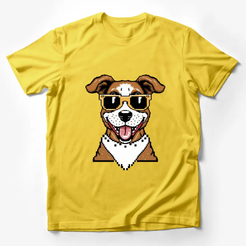 Cool Dog in Sunglasses T-Shirt, Trendy Hipster Dog Graphic Tee, Animal Lover Gift, Unisex Fashion Male T-Shirt