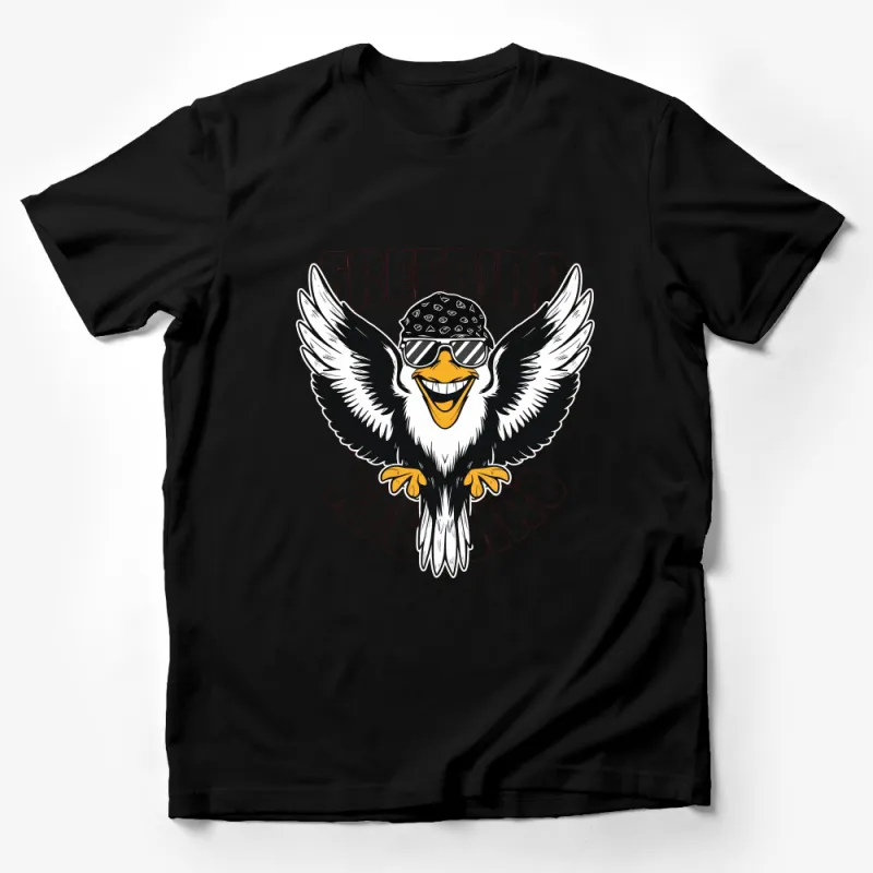 Freebird Retro Eagle Graphic T-Shirt, Vintage Inspired Rocker Tee, Unisex Fashion Male T-Shirt