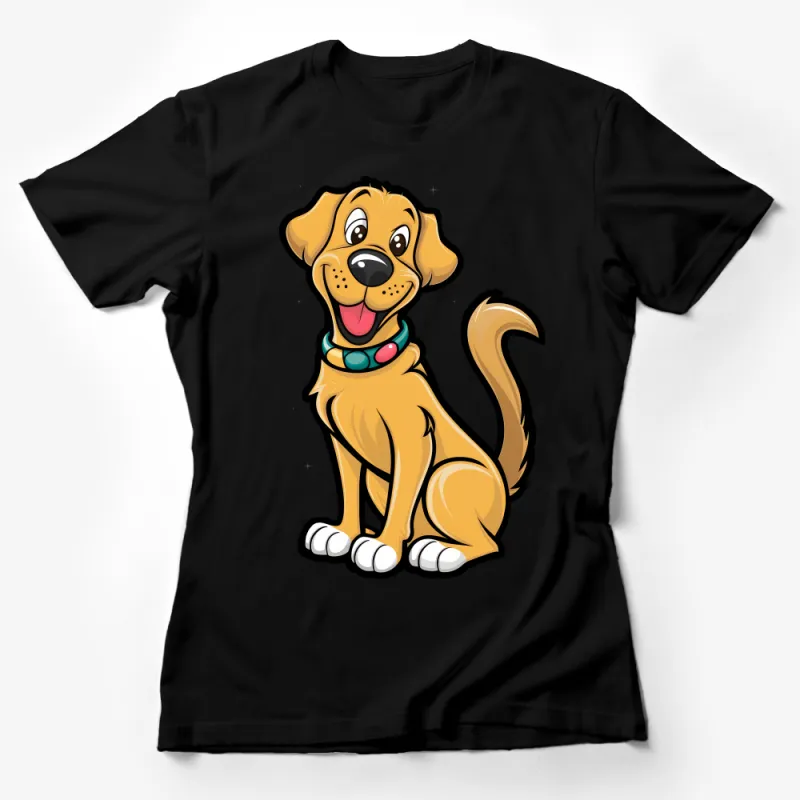 Cute Cartoon Dog T-Shirt, Playful Puppy Graphic Tee, Family Friendly Pet Lover Gift, Unisex Female T-Shirt