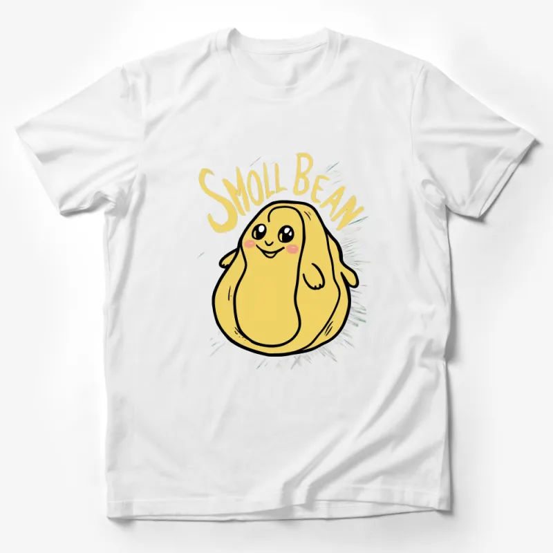 Cute Smoll Bean Cartoon T-Shirt, Yellow Bean Character, Unisex Graphic Tee, Casual Wear Male T-Shirt