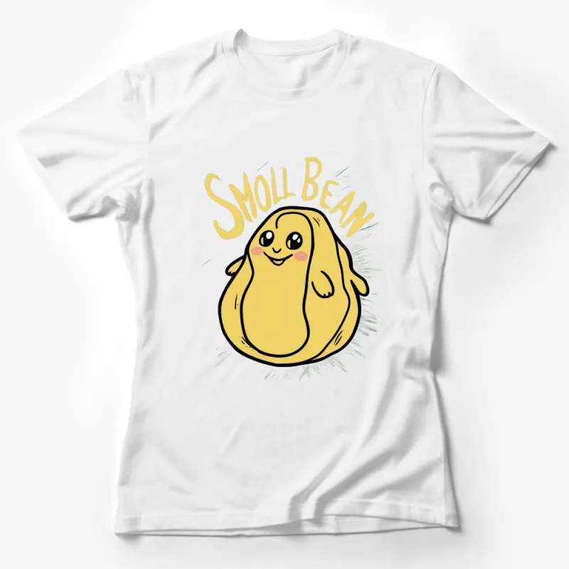 Cute Smoll Bean Cartoon T-Shirt, Yellow Bean Character, Unisex Graphic Tee, Casual Wear Female T-Shirt