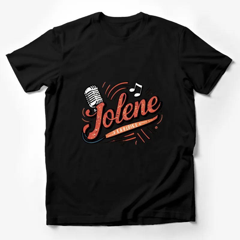 Jolene Karaoke Microphone Vintage Style T-Shirt, Retro Music Tee, Singer Musical Gift, Unisex Graphic Shirt Male T-Shirt