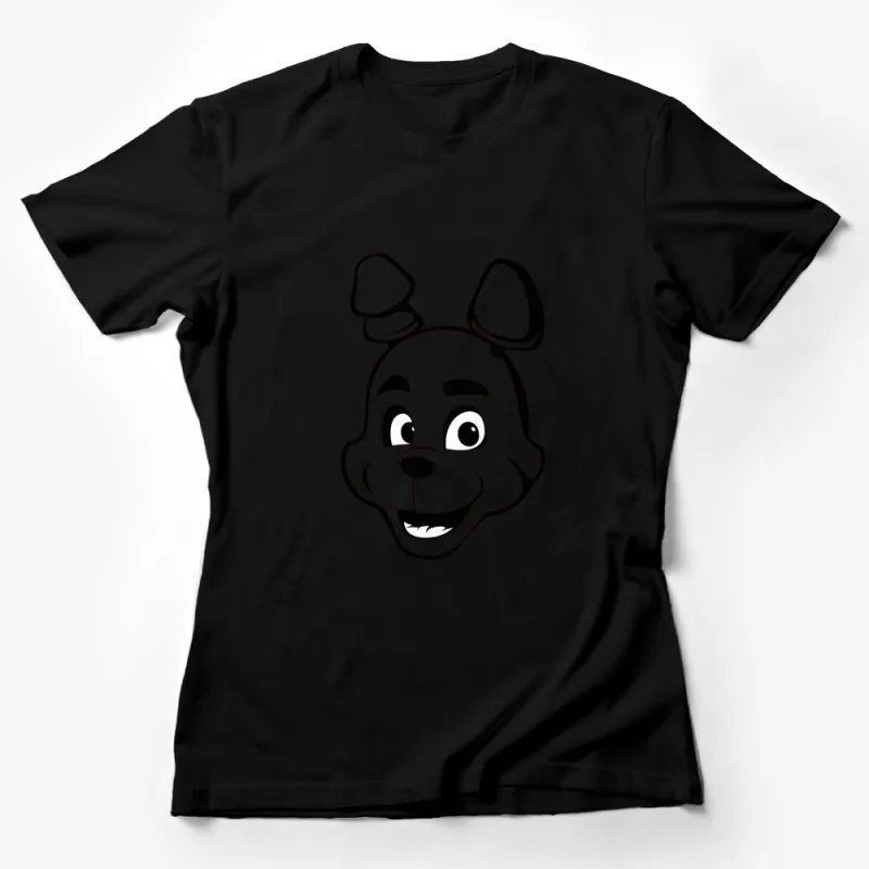 Cute Cartoon Dog Face T-Shirt, Unisex Graphic Tee for All Ages, Casual Wear Female T-Shirt