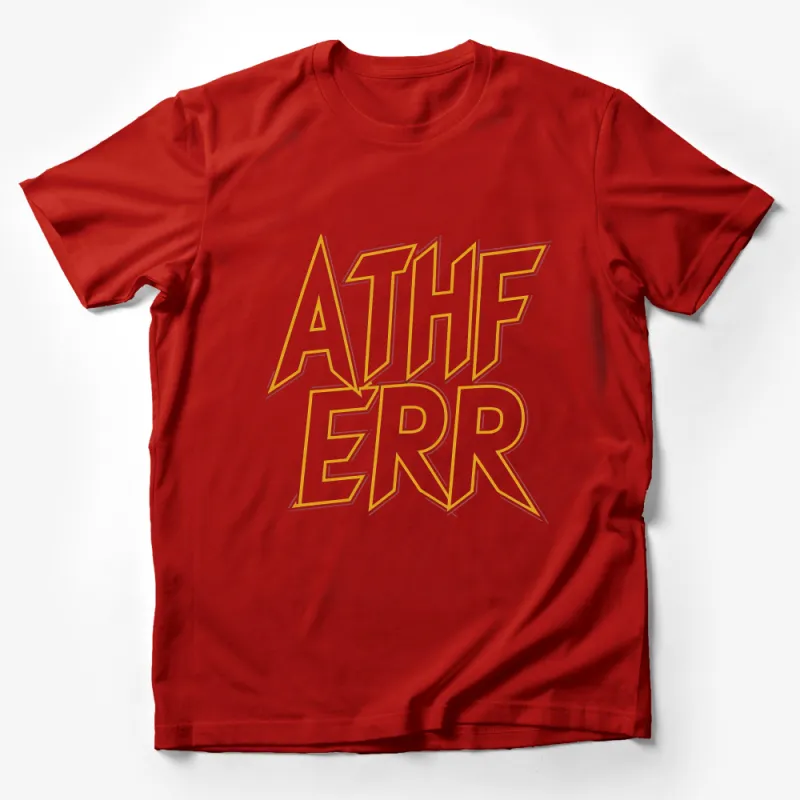 Retro Style Bold Text ATHFERR Graphic T-Shirt, Unisex Vintage Inspired Design, Fashion Streetwear Male T-Shirt