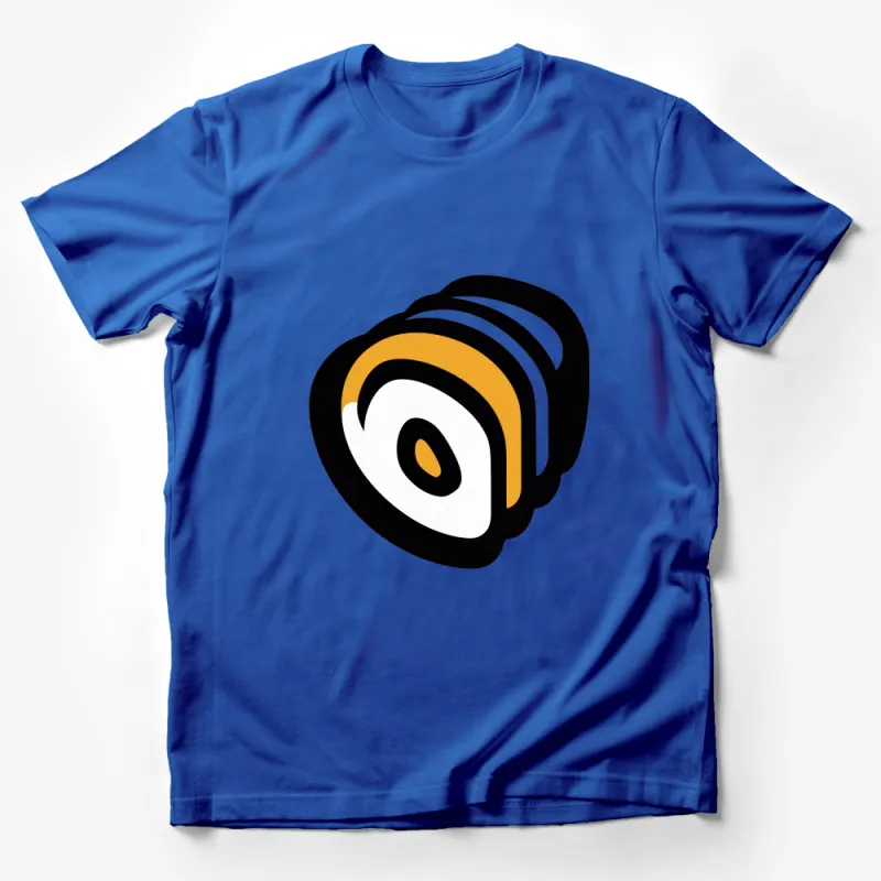 Funky Modern Sushi Roll Graphic Tee, Trendy Foodie T-Shirt, Unisex Casual Top, Unique Gift Male T-Shirt