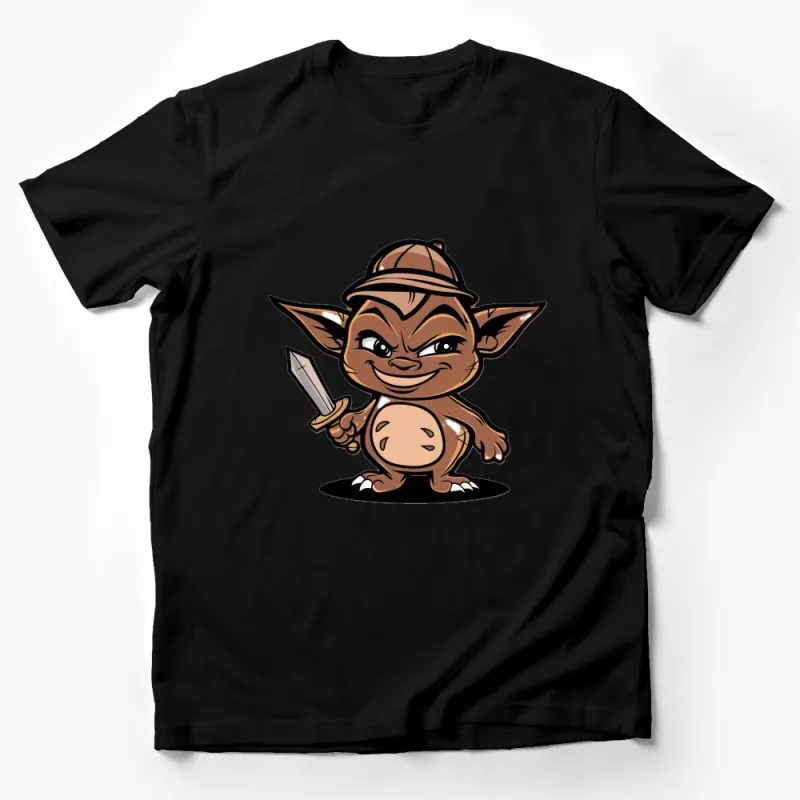 Cute Cartoon Goblin T-Shirt, Whimsical Fantasy Creature Tee, Unisex Graphic Shirt for All Ages Male T-Shirt