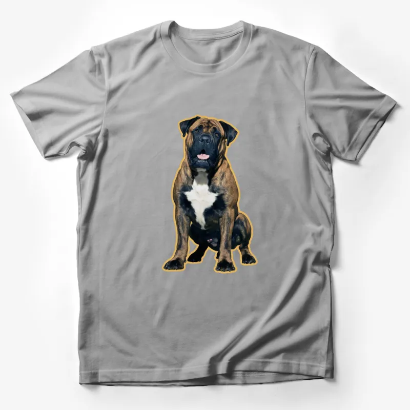 Bullmastiff Dog T-Shirt, Cute Pet Lover Gift, Animal Graphic Tee, Unisex Adult Clothing Male T-Shirt