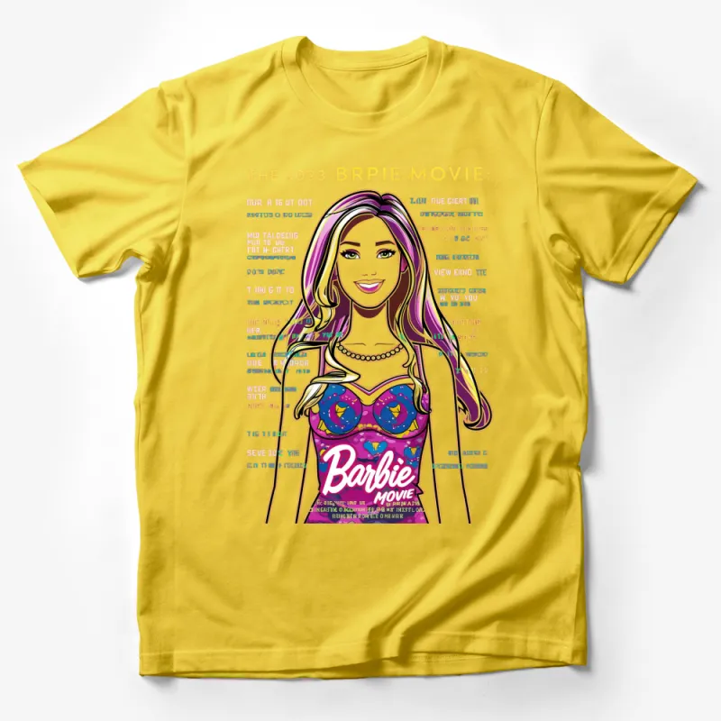 The 2023 Barbie Movie Official T-Shirt, Fashion Doll Portrait Tee, Collectible Pop Culture Merchandise Male T-Shirt