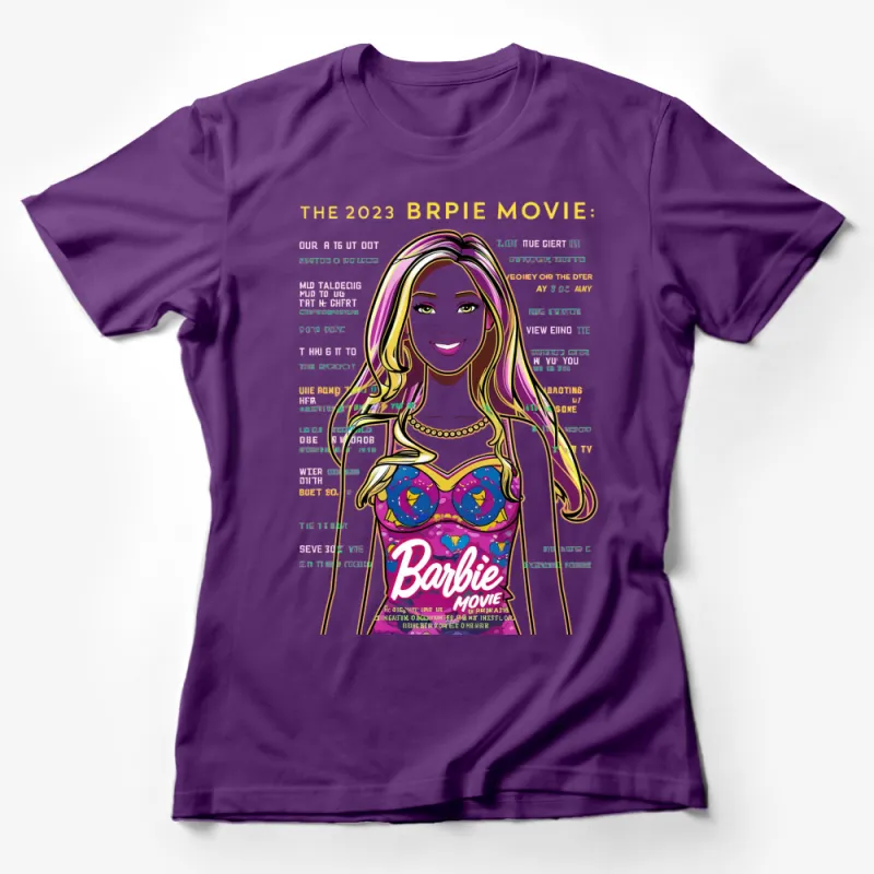 The 2023 Barbie Movie Official T-Shirt, Fashion Doll Portrait Tee, Collectible Pop Culture Merchandise Female T-Shirt