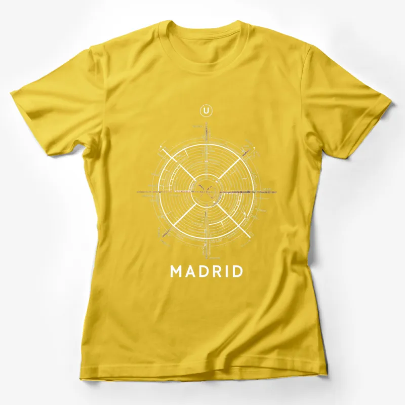 Madrid Metro Map T-Shirt - Unique Minimalist Subway Design, Unisex Tee, Gift for Travelers Female T-Shirt