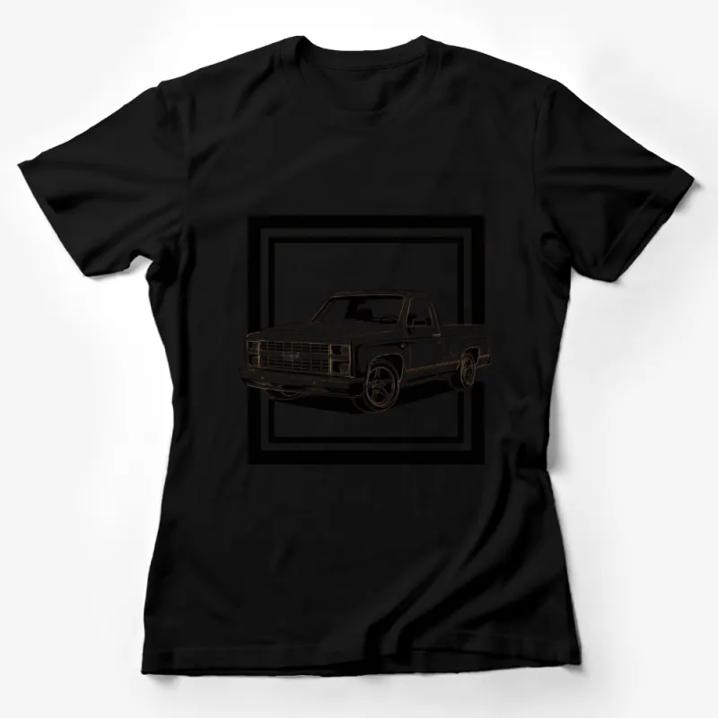 Vintage Truck Graphic T-Shirt, Classic Pickup Truck Print, Retro Car Enthusiast Gift, Unisex Tee Female T-Shirt