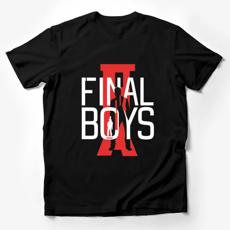 Final Boys Graphic T-Shirt, Bold Red and Black Design, Unisex Tee, Modern Pop Culture Apparel, Trendy Streetwear Style Male T-Shirt