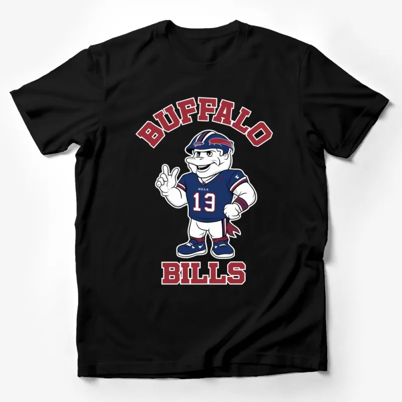 Buffalo Bills Inspired Fan Shirt, Cartoon Character, Football T-Shirt, Sports Fan Apparel, Gift for Sports Lovers Male T-Shirt