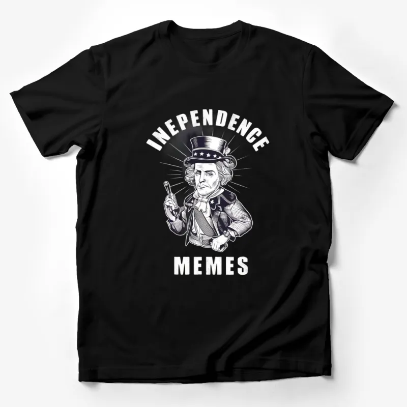 Patriotic Meme T-Shirt, Independence Memes Graphic Tee, Vintage Style Uncle Sam Shirt Male T-Shirt