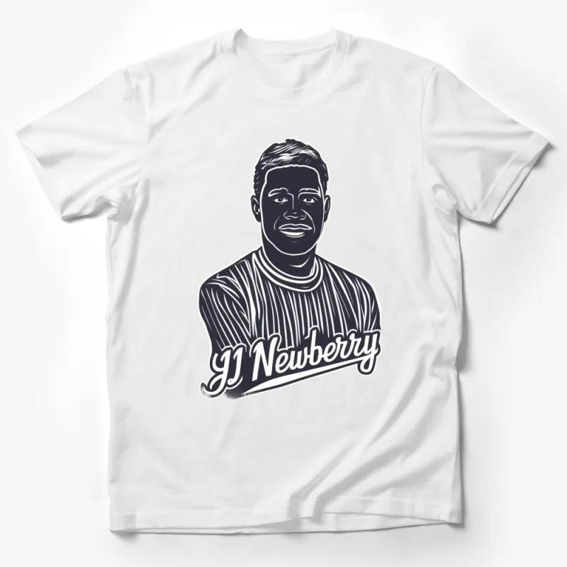 Vintage J Newberry Striped Jersey Graphic T-Shirt, Retro Sports Style, Unisex Tee Male T-Shirt