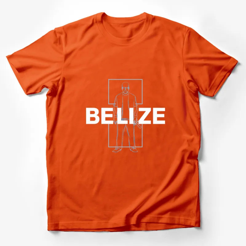 Belize Graphic T-Shirt, Cool White Text Design, Modern Street Style, Unisex Tee Male T-Shirt