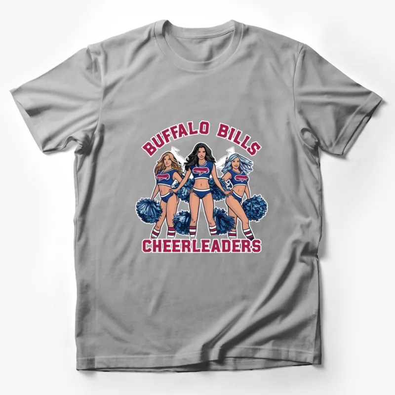 Buffalo Bills Cheerleaders Graphic T-Shirt, Colorful Cheer Dance Team, NFL Fan Apparel, Gift for Sports Fans Male T-Shirt