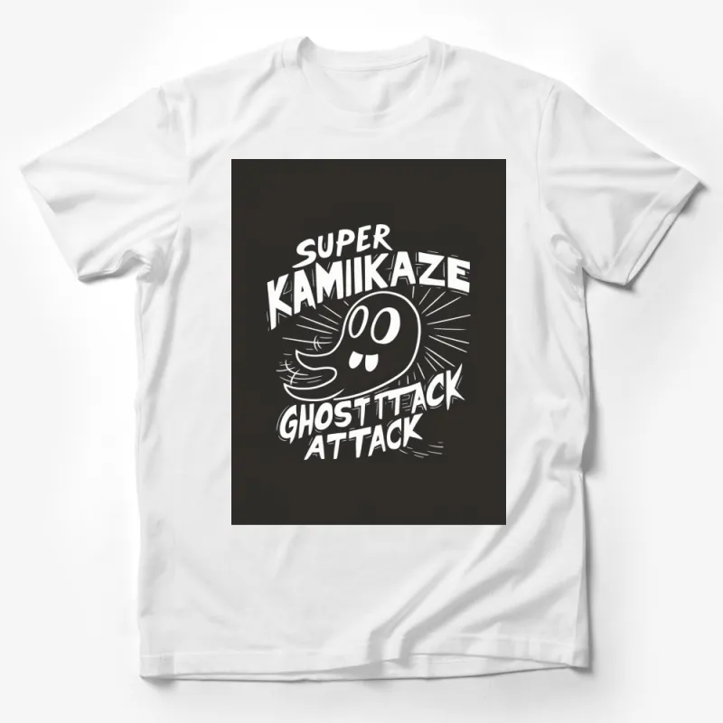 Super Kamikaze Ghost Attack T-Shirt, Fun Quirky Graphic Tee, Bold Casual Streetwear, Unique Halloween Shirt Male T-Shirt