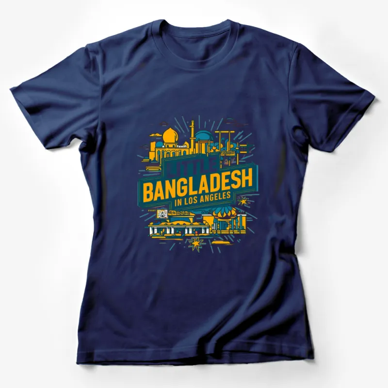 Little Bangladesh in Los Angeles Graphic T-Shirt, Vintage City Art, Urban Culture Tee, Unique Travel Design Top Female T-Shirt