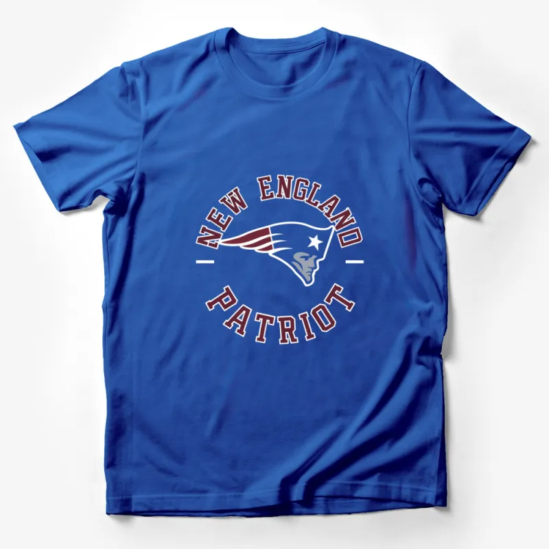 New England Patriots Fan T-Shirt, Vintage Style Sports Logo, Casual Unisex Apparel Male T-Shirt