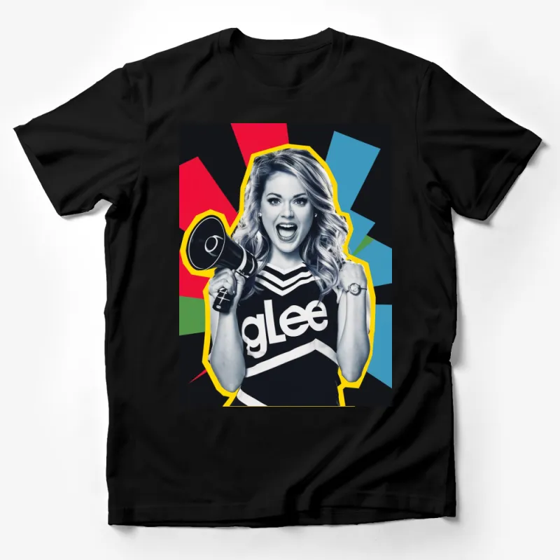 Retro Pop Art Glee Fan T-Shirt, Bold Graphic Vintage Style Tee, Unisex Fashion Top Male T-Shirt