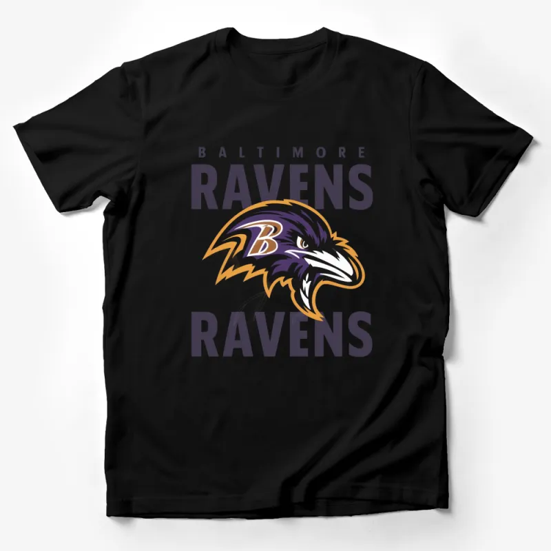 Baltimore Ravens Logo T-Shirt, NFL Team Graphic Tee, Men's Sports Apparel Male T-Shirt