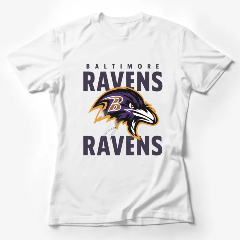 Baltimore Ravens Logo T-Shirt, NFL Team Graphic Tee, Men's Sports Apparel Female T-Shirt