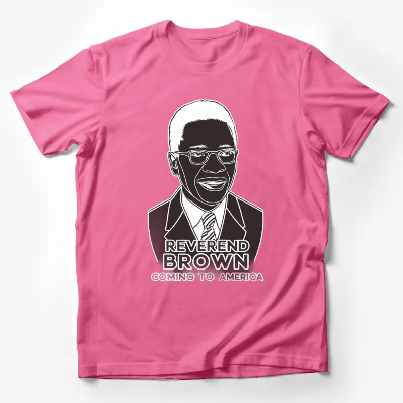 Reverend Brown Coming to America Inspired T-Shirt, Classic Movie Fan Apparel, Unique Graphic Tee Design Male T-Shirt