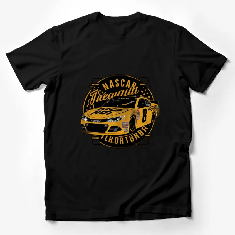 NASCAR Theme Graphic T-Shirt, Bold Race Car Design, Vintage Style Apparel for Race Fans Male T-Shirt