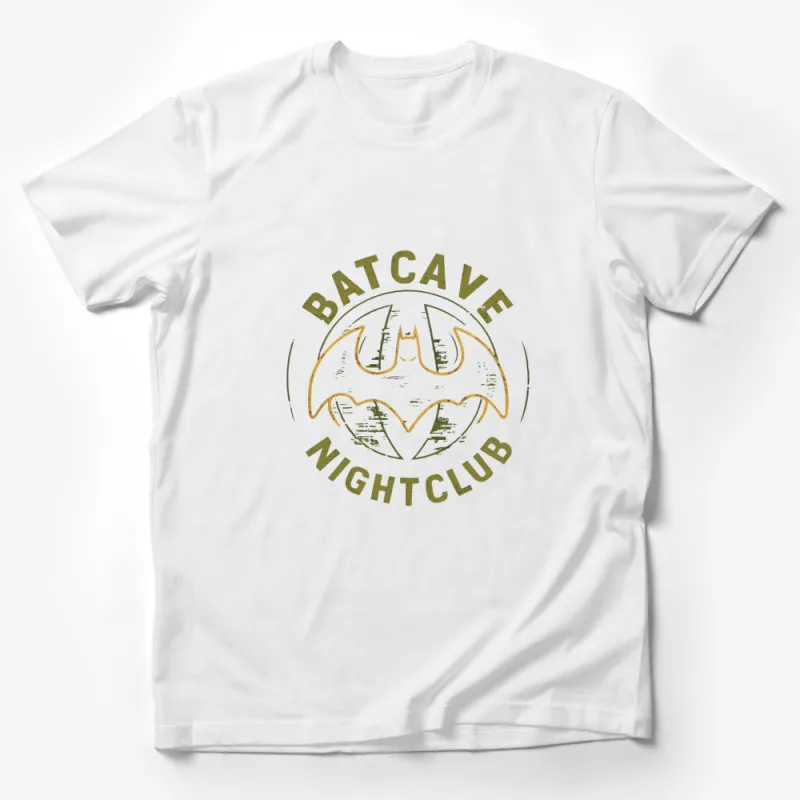 Batcave Nightclub Vintage Logo T-Shirt, Retro Style Bat Graphic Tee, Unisex Casual Wear, Gift for Comic Fans Male T-Shirt