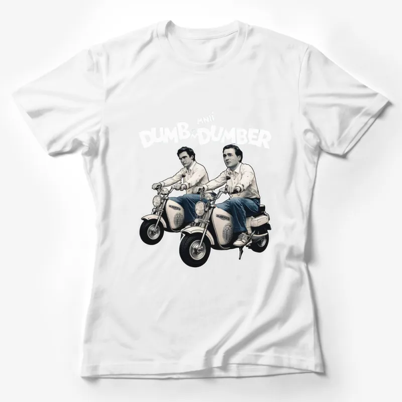 Dumb and Dumber Movie T-Shirt, Vintage Bike Design, Classic Film Tee, 90s Comedy Female T-Shirt