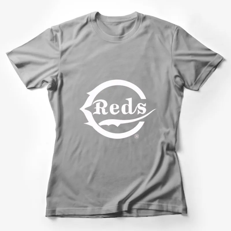 Classic Bold Reds Text Graphic T-Shirt, Black Cotton Tee, Unisex Fashion, Casual Streetwear, Sports Inspired Design Female T-Shirt