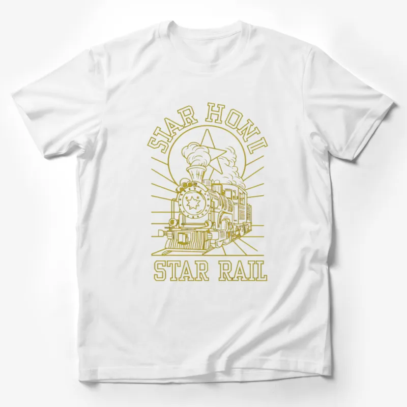 Vintage Train T-Shirt, Star HONL Star Rail Graphic Tee, Retro Locomotive Print, Railroad Enthusiast Gift, Unisex Fashion Male T-Shirt