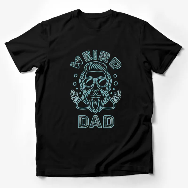 Weird Dad Cool Hipster Beard Graphic T-Shirt, Fun Father's Day Hip Gift, Trendy Fashion Tee for Men Male T-Shirt