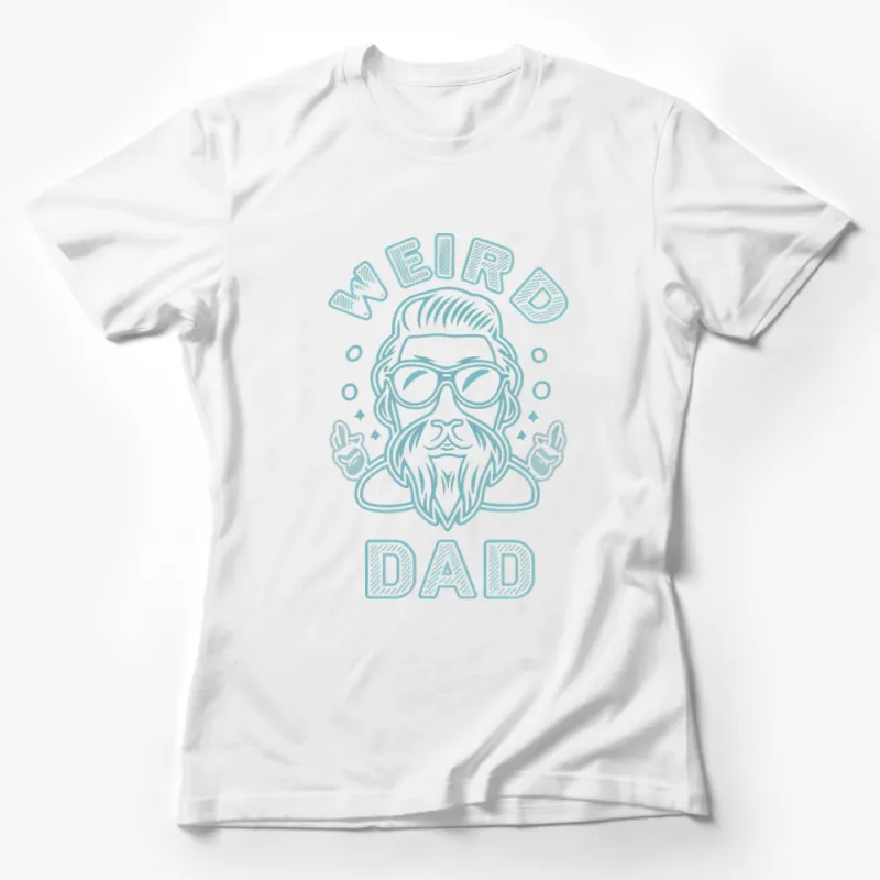 Weird Dad Cool Hipster Beard Graphic T-Shirt, Fun Father's Day Hip Gift, Trendy Fashion Tee for Men Female T-Shirt