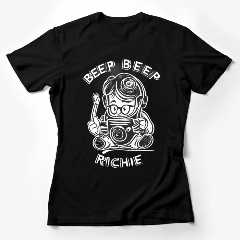 Beep Beep Richie Graphic T-Shirt, Unique Vintage Cartoon Style Tee, Unisex Casual Shirt for All Female T-Shirt