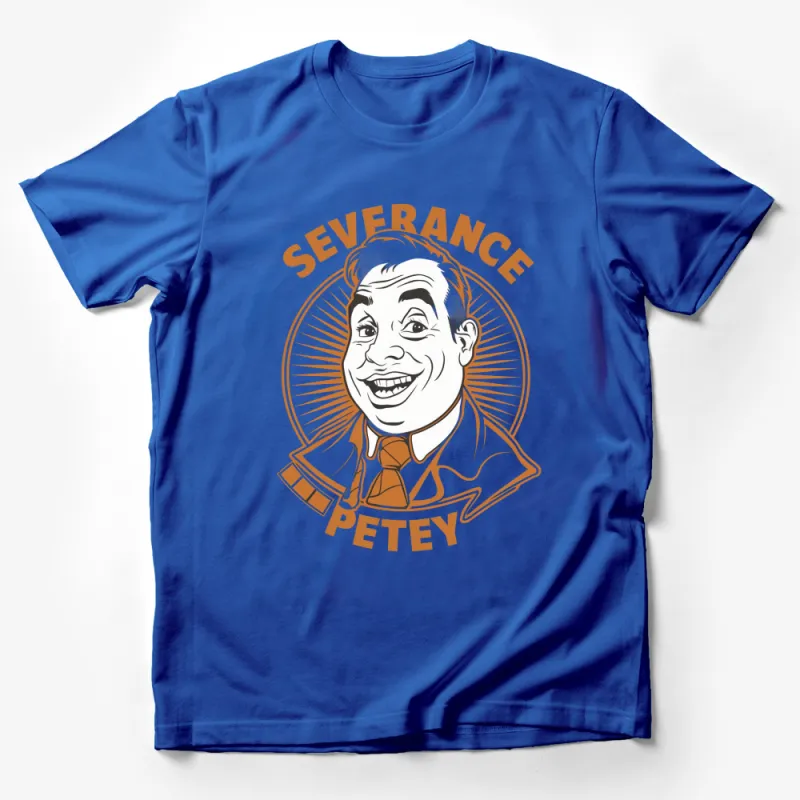 Vintage Petey Severance Graphic T-Shirt, Retro Orange and White Design, Casual Unisex Tee, Unique Gift for TV Show Fans Male T-Shirt