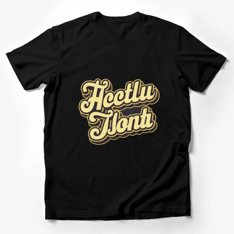 Retro Style Hectlu Mont Graphic T-Shirt, Vintage Inspired Bold Text Tee, Unique Fashion Statement Shirt, Unisex Male T-Shirt