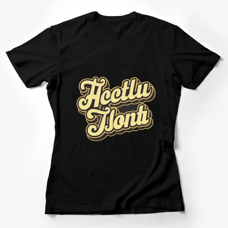 Retro Style Hectlu Mont Graphic T-Shirt, Vintage Inspired Bold Text Tee, Unique Fashion Statement Shirt, Unisex Female T-Shirt