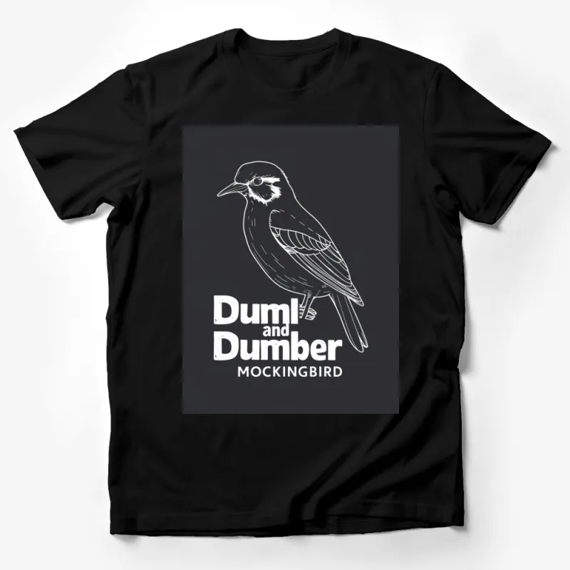 Dumb and Dumber Mockingbird Graphic T-Shirt, Vintage Movie Fan Tee, Unisex Cotton Shirt Male T-Shirt