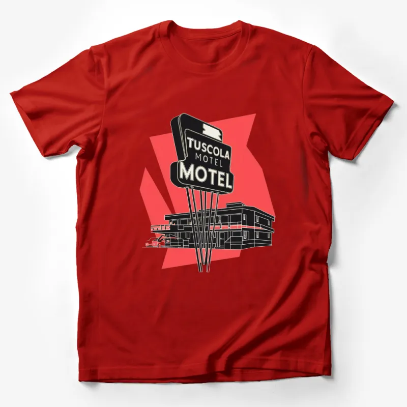 Vintage Tuscola Motel T-Shirt, Retro Roadside Americana Tee, Classic Car and Motel Graphic Shirt, Travel Lover Gift Male T-Shirt